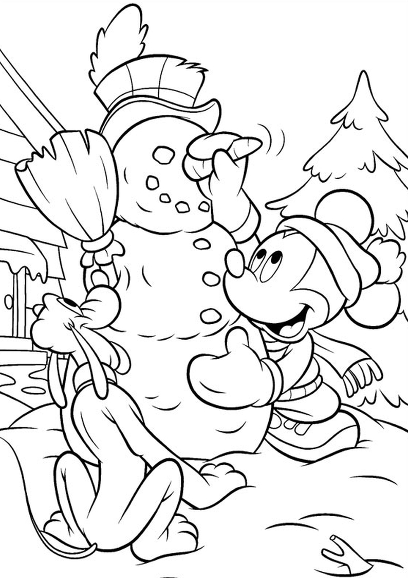 kolorowanka Myszka Miki i Pluto, malowanka do wydruku dla dzieci nr 18
